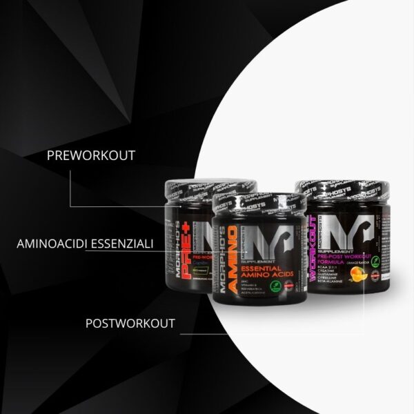 PRESTAZIONI SPORTIVE MORPHOSYS SUPPLEMENT aminoacidi, preworkout, postworkout