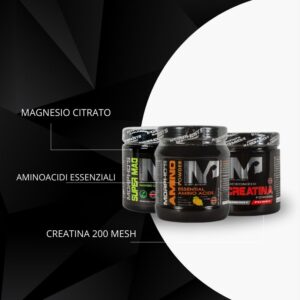 PACCHETTO ALLENAMENTO FUNZIONALE MORPHOSYS SUPPLEMENT, INTEGRATORI ALIMENTARI, INTEGRATORI SPORTIVI, MAGNESIO CITRATO, AMMINOACIDI ESSENZIALI EAA, CREATINA